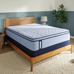 Tempur Sealy - MEDINA II MEDIUM PILLOWTOP FULL MATTRESS - Light Blue|Blue Fabric - Mattresses