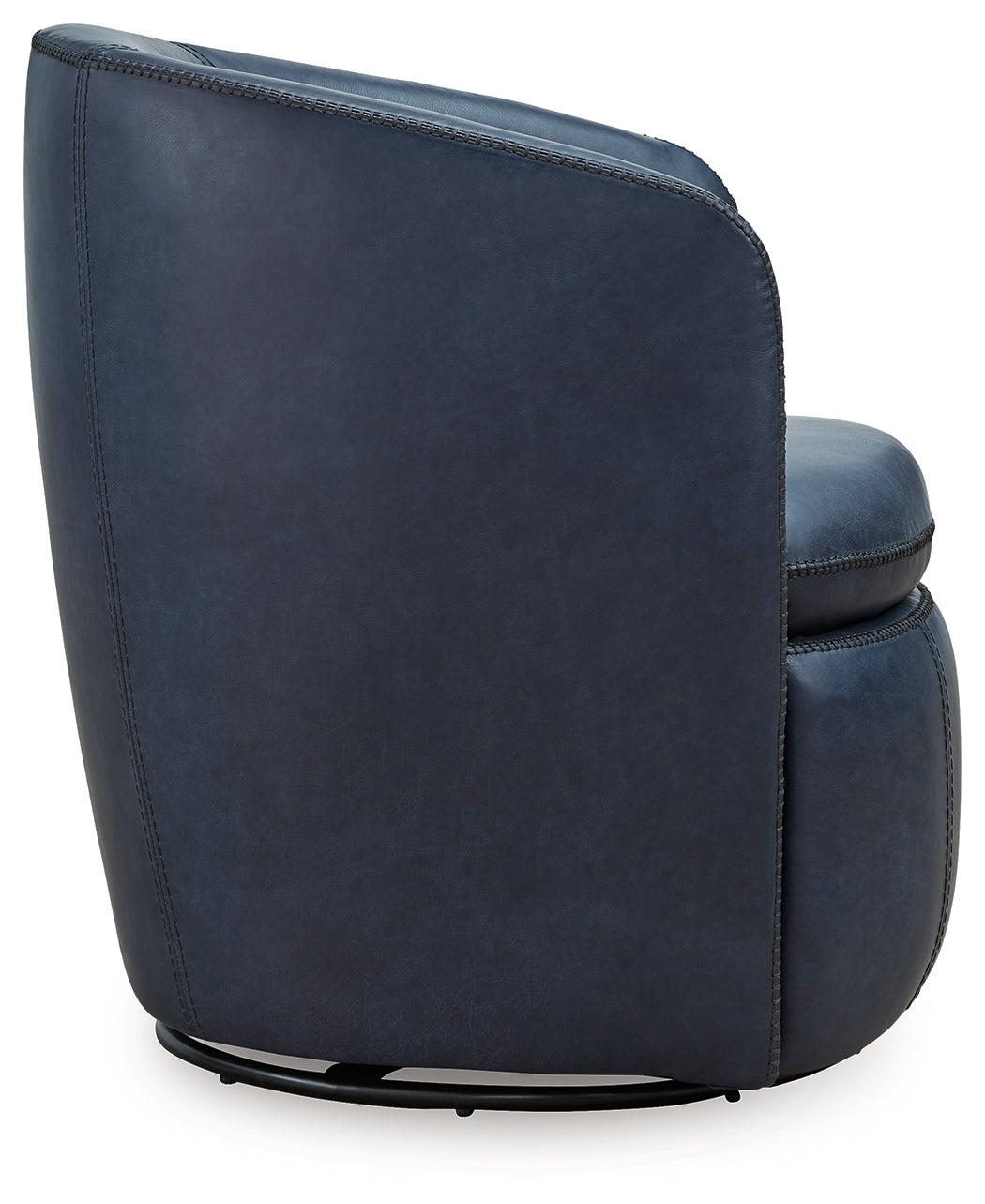 Ashley Furniture - Kierreys 100% Leather Swivel Chair - Ocean - Blue - Chairs - Additional View 3