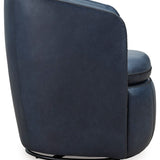 Ashley Furniture - Kierreys 100% Leather Swivel Chair - Ocean - Blue - Chairs - Additional View 3