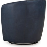 Ashley Furniture - Kierreys 100% Leather Swivel Chair - Ocean - Blue - Chairs - Additional View 4