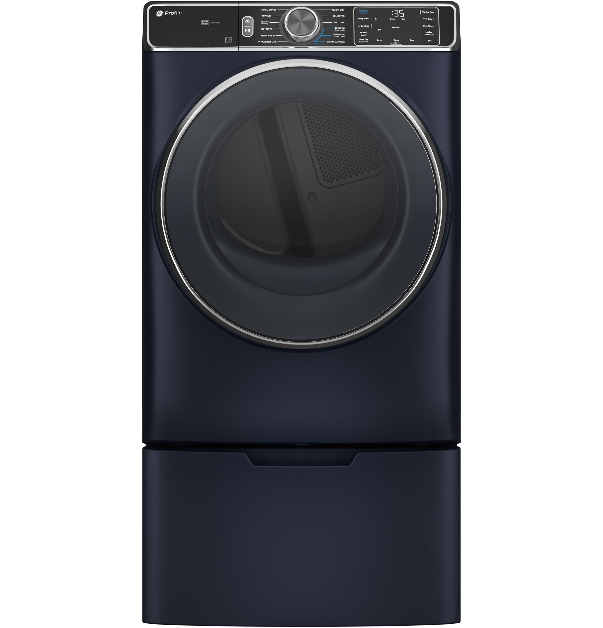 GE SAPPHIRE BLUE FRONT LOAD 7.8CU ELECTRIC DRYER WITH STEAM - Dryers - Additional View 13
