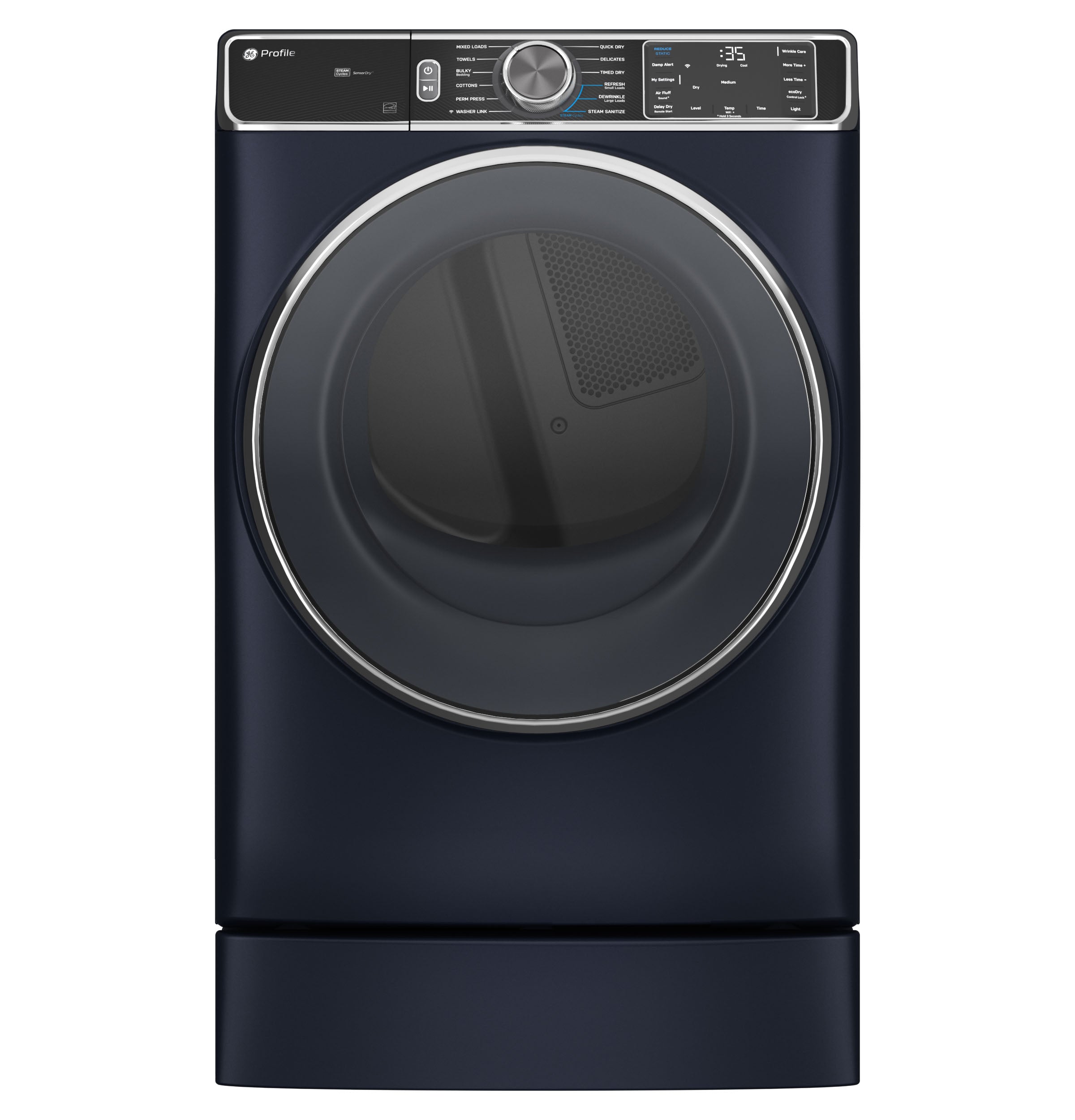 GE SAPPHIRE BLUE FRONT LOAD 7.8CU ELECTRIC DRYER WITH STEAM - Dryers - Additional View 14