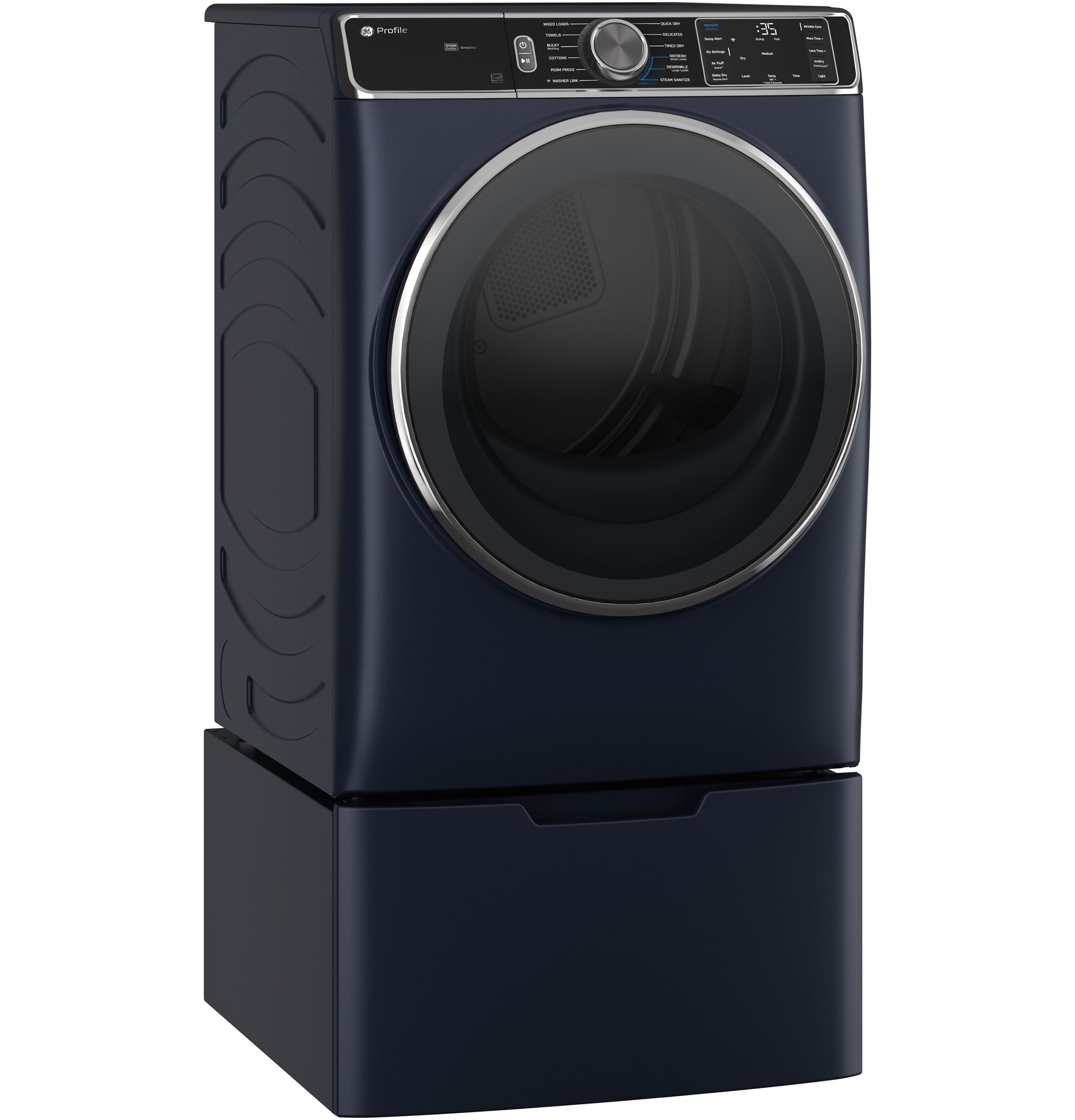 GE SAPPHIRE BLUE FRONT LOAD 7.8CU ELECTRIC DRYER WITH STEAM - Dryers - Additional View 15