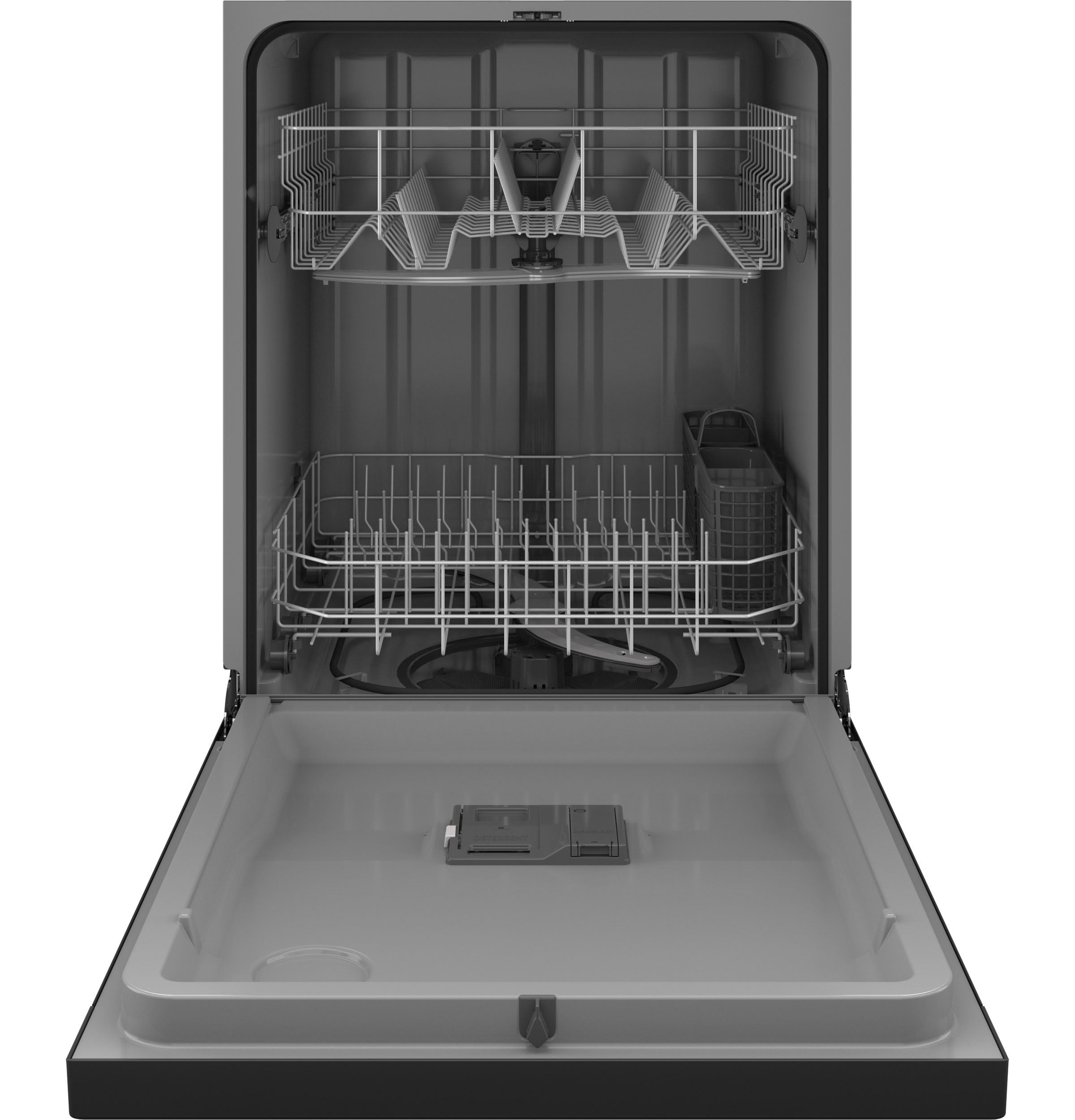 GE BLACK FRONT CONTROL DISHWASHER - Dishwashers - Additional View 1