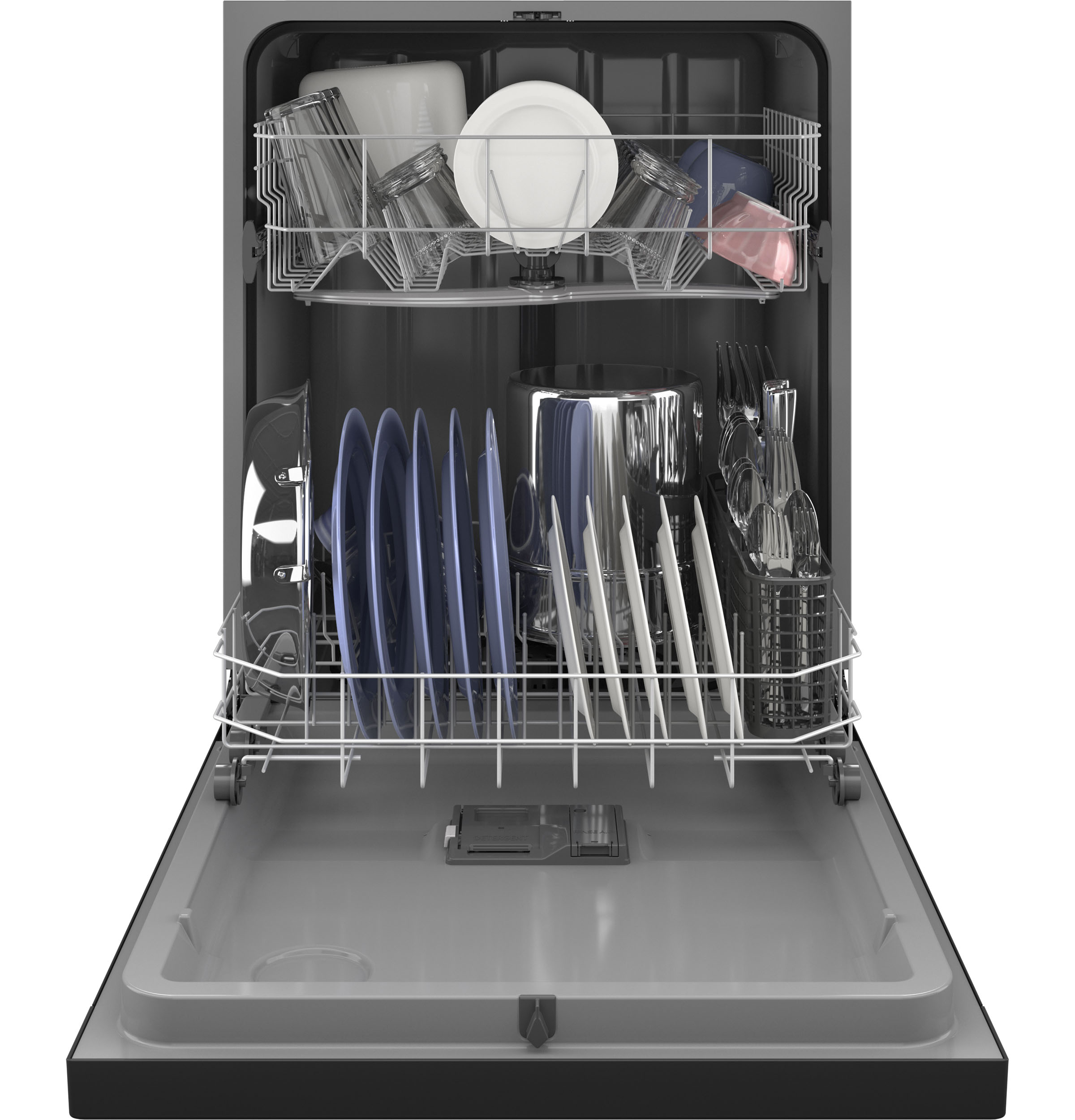 GE BLACK FRONT CONTROL DISHWASHER - Dishwashers - Additional View 2