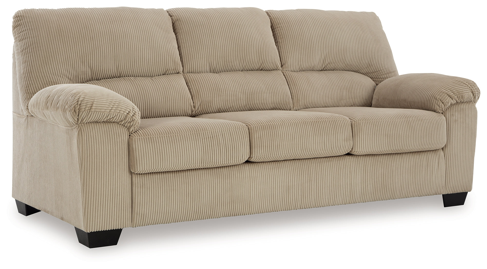 Ashley Furniture - Simplejoy Sofa - Sand - Beige Fabric - Sofas
