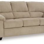 Ashley Furniture - Simplejoy Sofa - Sand - Beige Fabric - Sofas