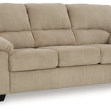 Ashley Furniture - Simplejoy Sofa - Sand - Beige Fabric - Sofas