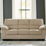 Ashley Furniture - Simplejoy Sofa - Sand - Beige Fabric - Sofas - Additional View 1