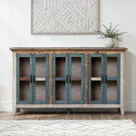 International Furniture Direct - ANTIQUE 73" CONSOLE - Light Brown Wood - Tables - Additional View 1