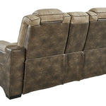 Ashley Furniture - Next-Gen Power Loveseat With Console - Sand - Beige Faux Leather - Loveseats - Additional View 4