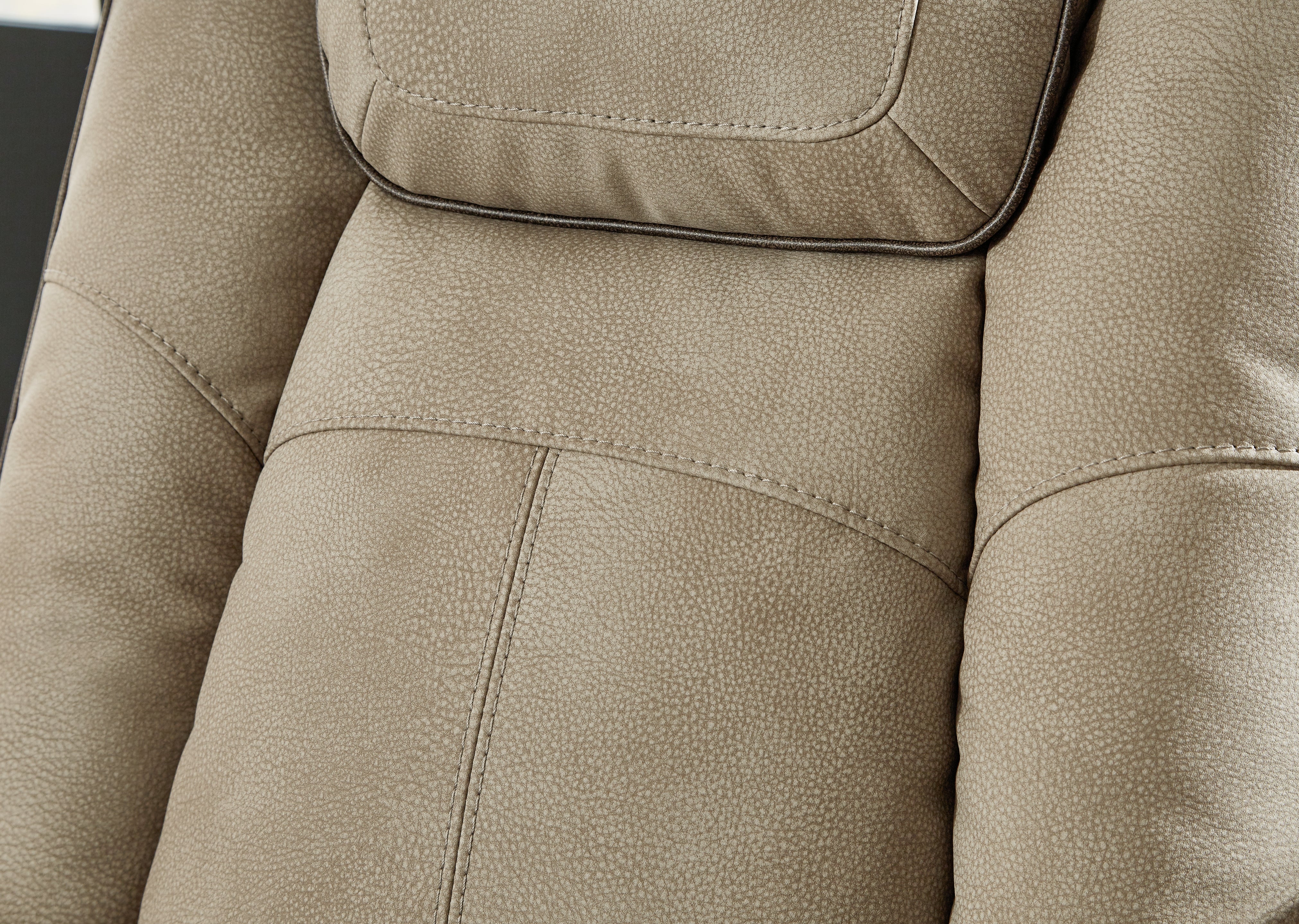 Ashley Furniture - Next-Gen Power Loveseat With Console - Sand - Beige Faux Leather - Loveseats - Additional View 8