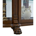 Pulaski Furniture - CURVED END CURIO - Dark Brown Wood|Glass - Cabinets - Additional View 6