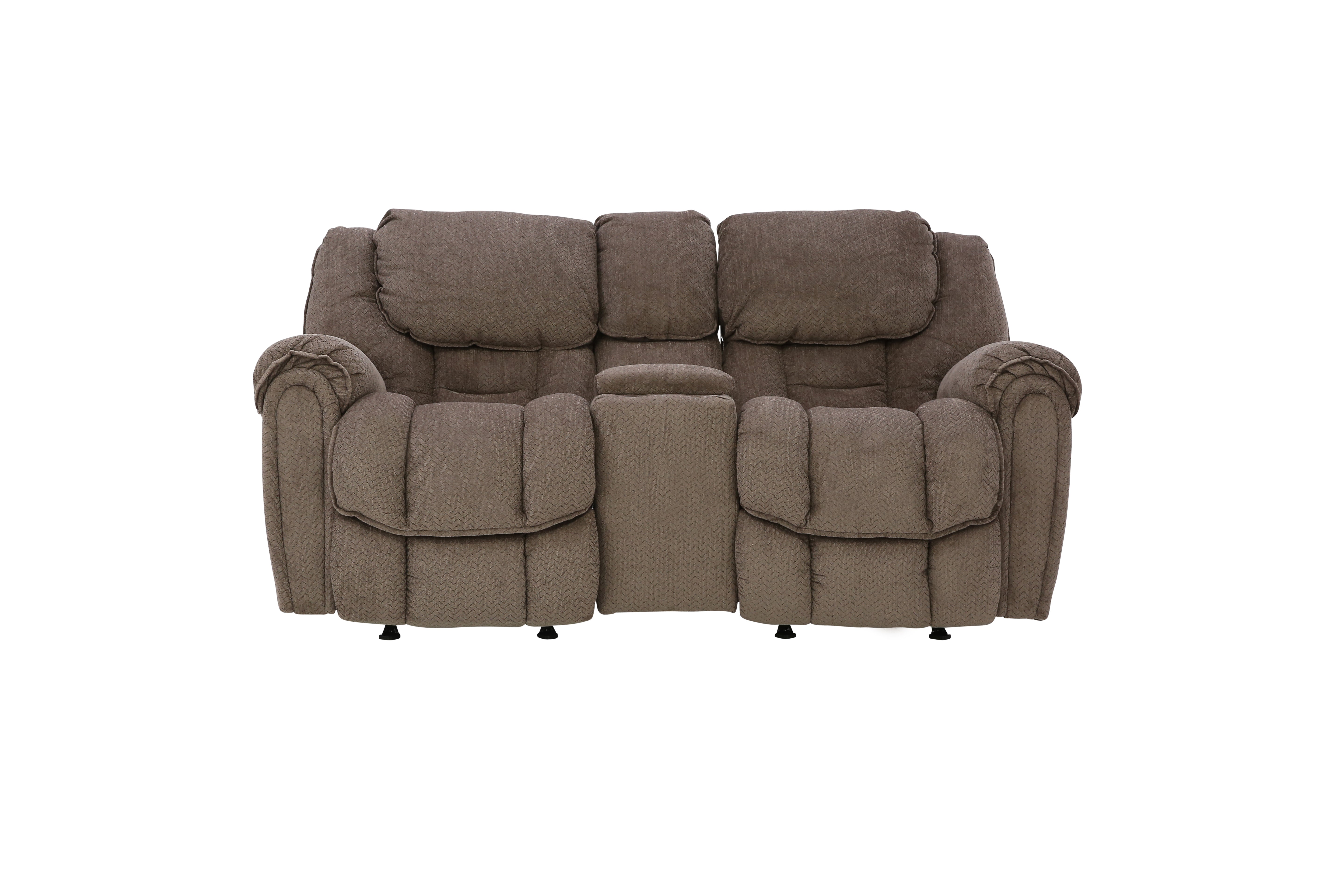 Baxter Reclining Loveseat With Console - Taupe