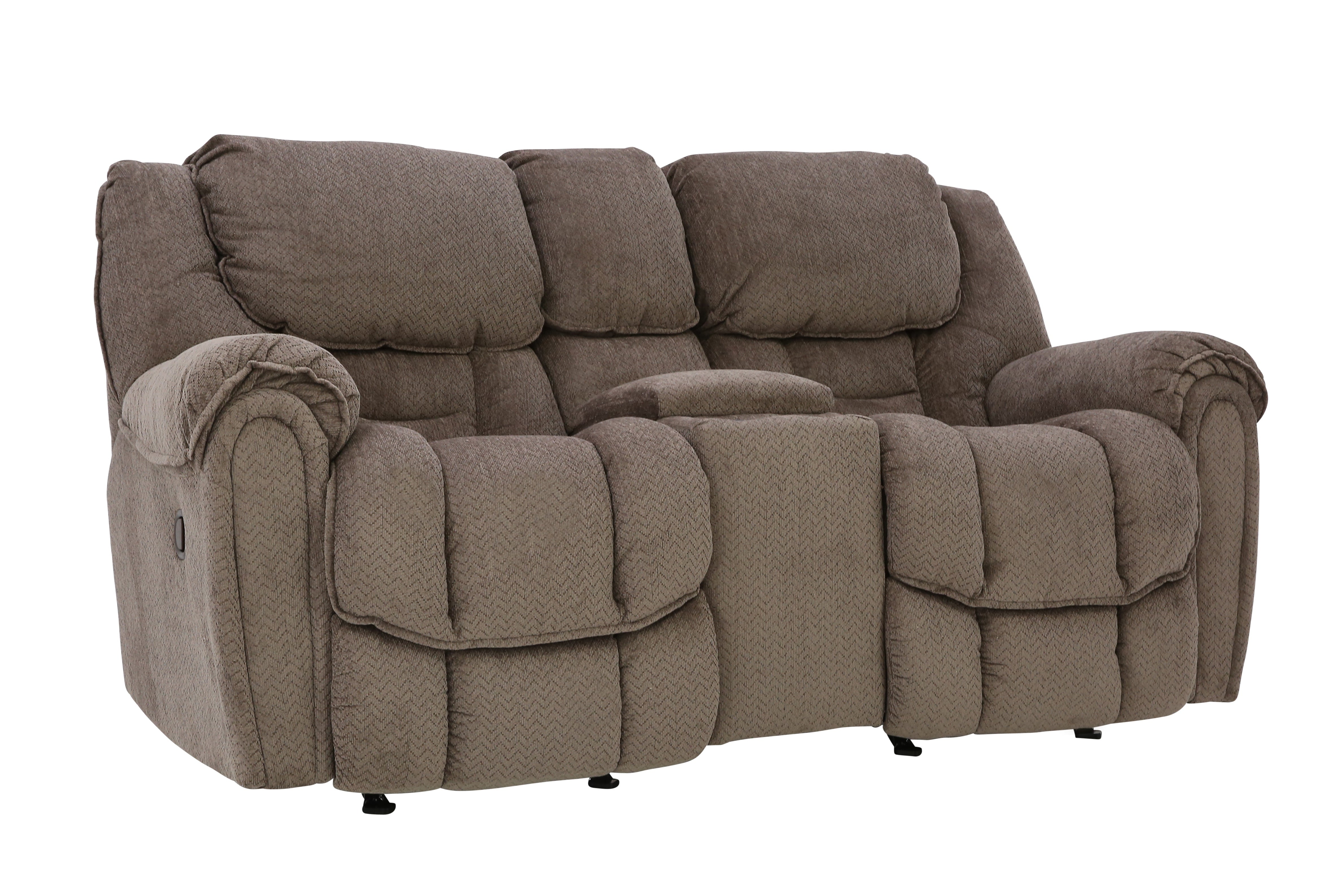 Baxter Reclining Loveseat With Console - Taupe - Additional View 1
