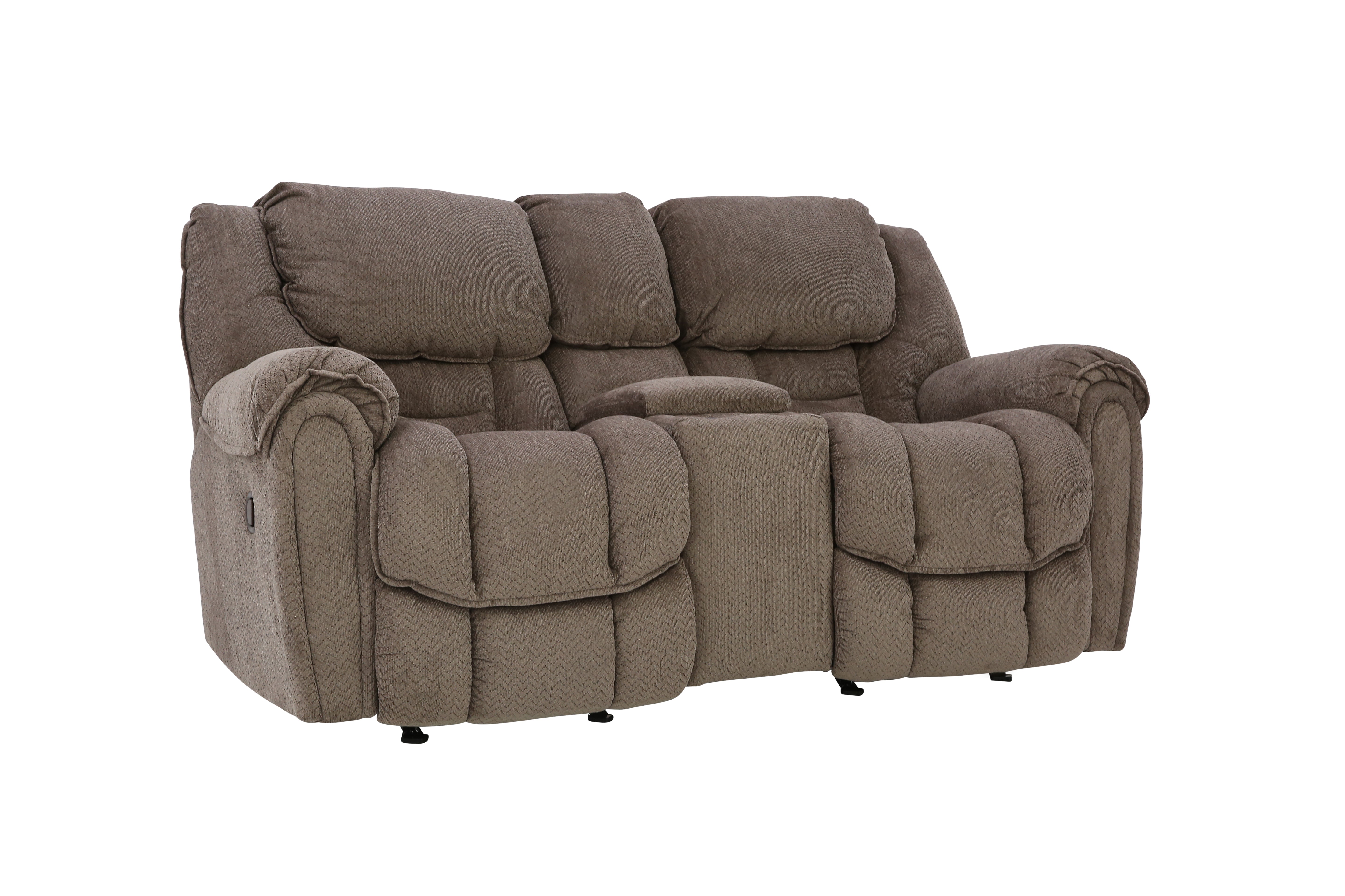 Baxter Reclining Loveseat With Console - Taupe - Additional View 1