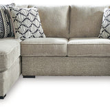 Ashley Furniture - Calnita 2-Piece Sectional With Laf Corner Chaise - Sisal - Beige Fabric - Sectionals