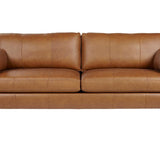 TRAFTON RUST LEATHER SOFA