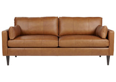 TRAFTON RUST LEATHER SOFA