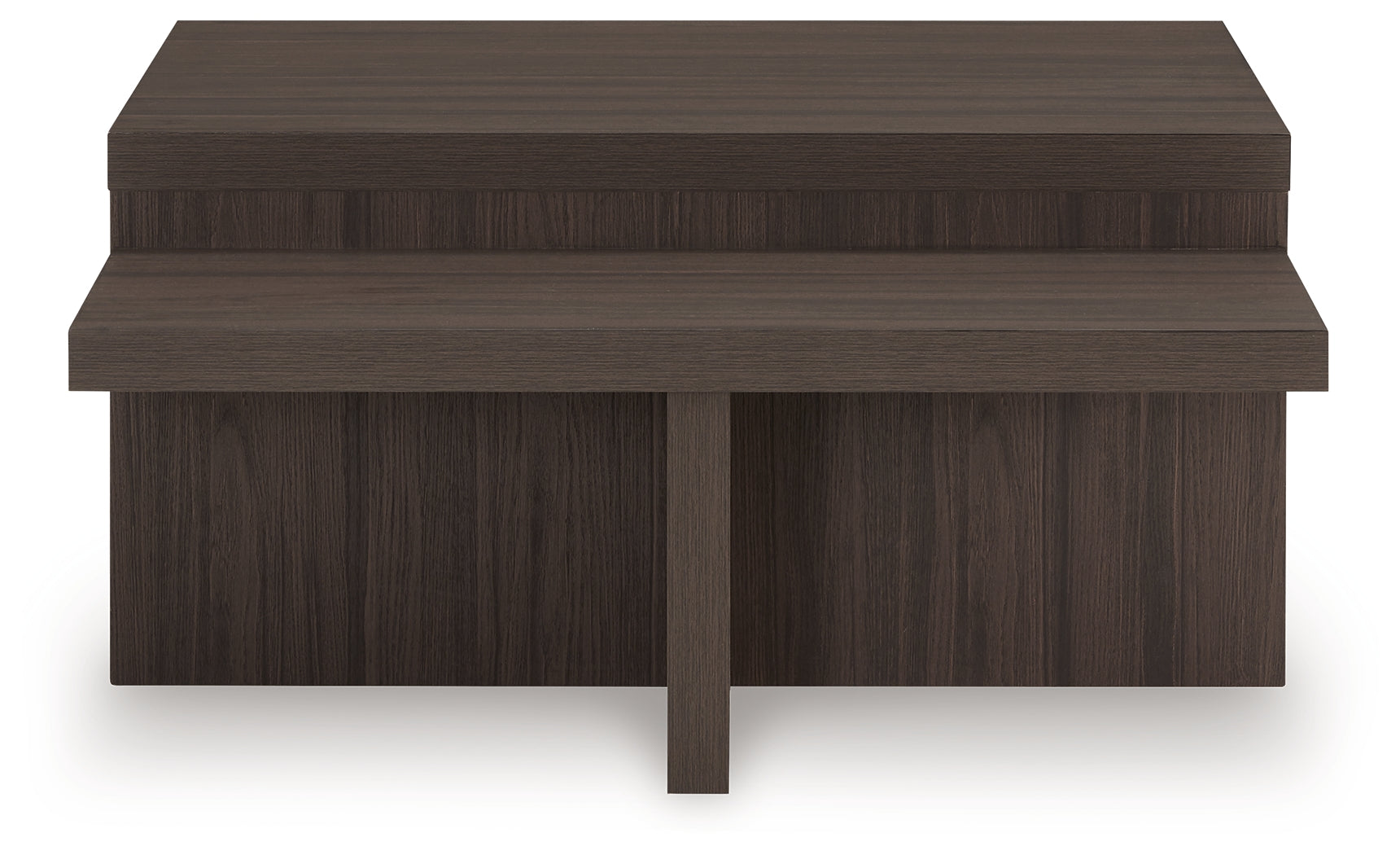 Ashley Furniture - ZENDEX 2 PIECE OCCASIONAL TABLE SET - Dark Brown Wood - Tables - Additional View 4