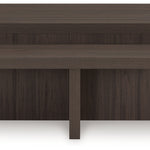 Ashley Furniture - ZENDEX 2 PIECE OCCASIONAL TABLE SET - Dark Brown Wood - Tables - Additional View 4