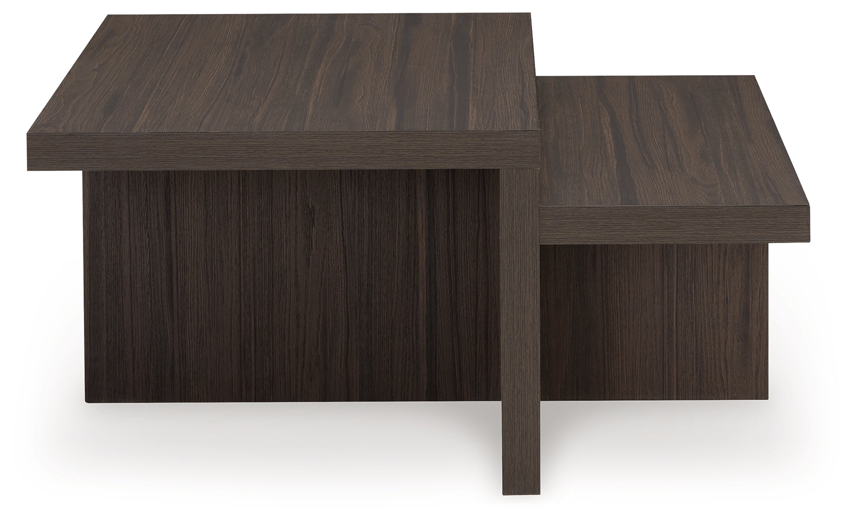 Ashley Furniture - ZENDEX 2 PIECE OCCASIONAL TABLE SET - Dark Brown Wood - Tables - Additional View 6