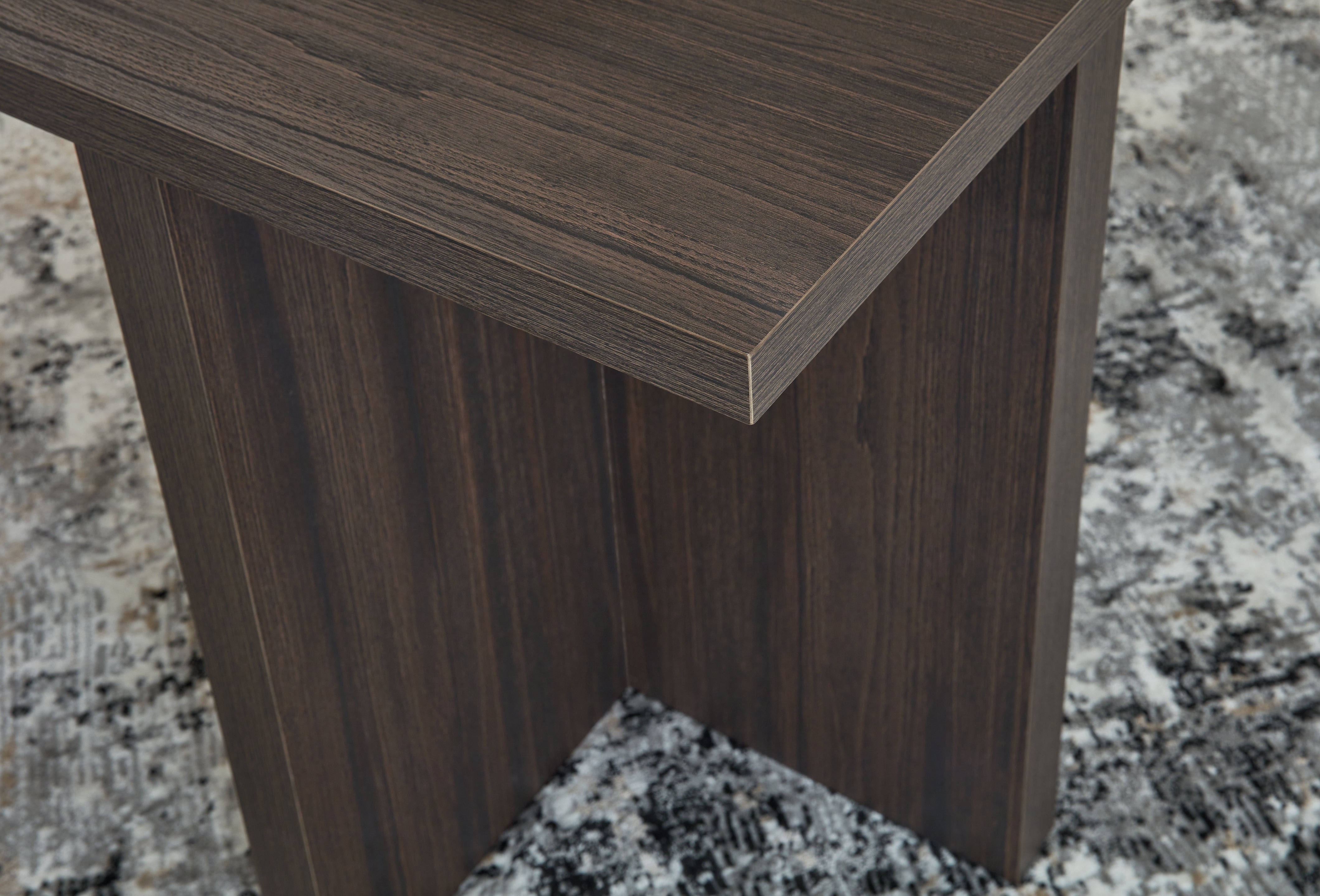 Ashley Furniture - ZENDEX 2 PIECE OCCASIONAL TABLE SET - Dark Brown Wood - Tables - Additional View 9