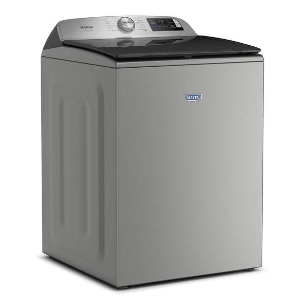 Whirlpool - MAYTAG SILVER 5.2CU TOP LOAD PET PRO WASHER - Pearl Silver Steel - Washers - Additional View 2