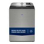 Whirlpool - MAYTAG SILVER 5.2CU TOP LOAD PET PRO WASHER - Pearl Silver Steel - Washers - Additional View 4