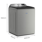 Whirlpool - MAYTAG SILVER 5.2CU TOP LOAD PET PRO WASHER - Pearl Silver Steel - Washers - Additional View 5