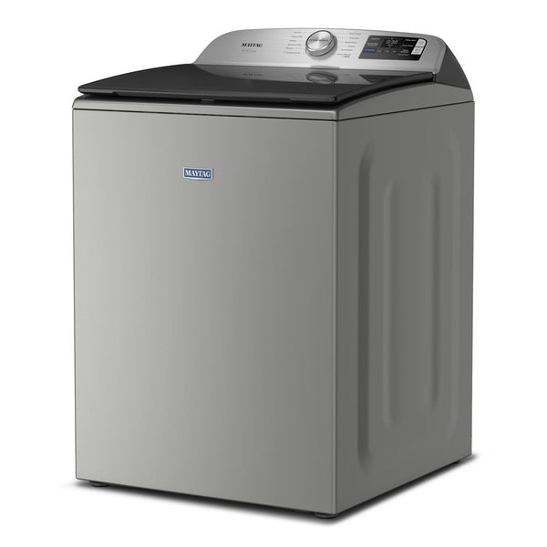 Whirlpool - MAYTAG SILVER 5.2CU TOP LOAD PET PRO WASHER - Pearl Silver Steel - Washers - Additional View 6