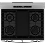 GE STAINLESS STEEL GAS CONVECTION AIR FRY RANGE - Pearl Silver|Black - Ranges - Additional View 1