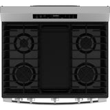 GE STAINLESS STEEL GAS CONVECTION AIR FRY RANGE - Pearl Silver|Black - Ranges - Additional View 1