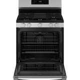 GE STAINLESS STEEL GAS CONVECTION AIR FRY RANGE - Pearl Silver|Black - Ranges - Additional View 2