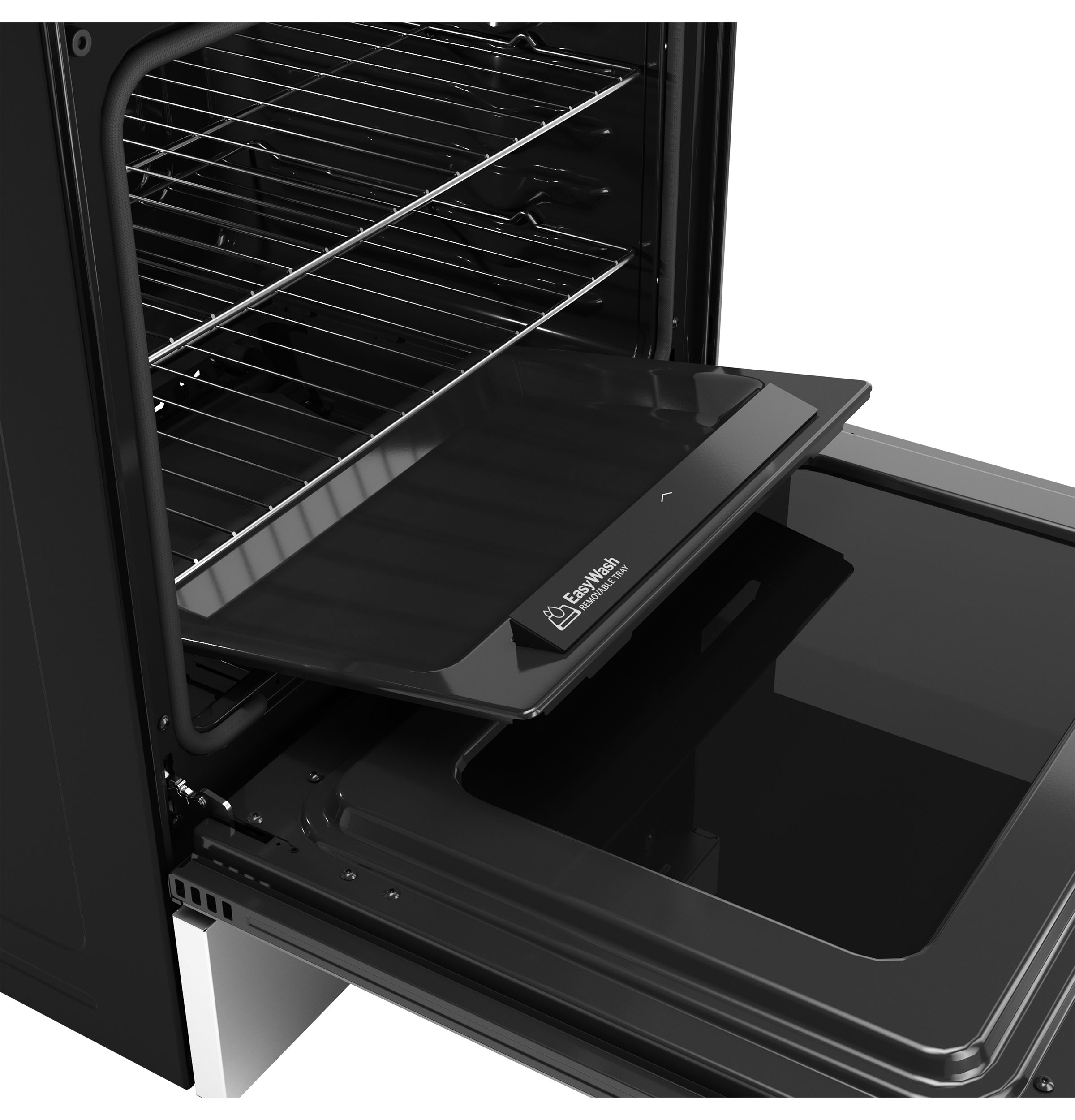 GE STAINLESS STEEL GAS CONVECTION AIR FRY RANGE - Pearl Silver|Black - Ranges - Additional View 7