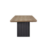 Bernards - ELURE TRESTLE DINING TABLE - Black|Light Brown Wood - Tables - Additional View 2