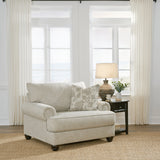 Ashley Furniture - ASANTI FOG OVERSIZED CHAIR - Pearl Silver Fabric - Chairs - Additional View 1