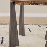 Ashley Furniture - FRAZWA ROUND END TABLE - Dark Gray Glass|Wood - Tables - Additional View 3