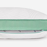 Bedgear - Level Transition 2.0 Back Sleeper Pillow - White|Green Fabric - Pillows - Additional View 1