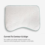 Bedgear - Level Transition 2.0 Back Sleeper Pillow - White|Green Fabric - Pillows - Additional View 10