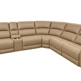Adriel Leather 6-Piece Power Sectional
