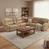 Adriel Leather 6-Piece Power Sectional