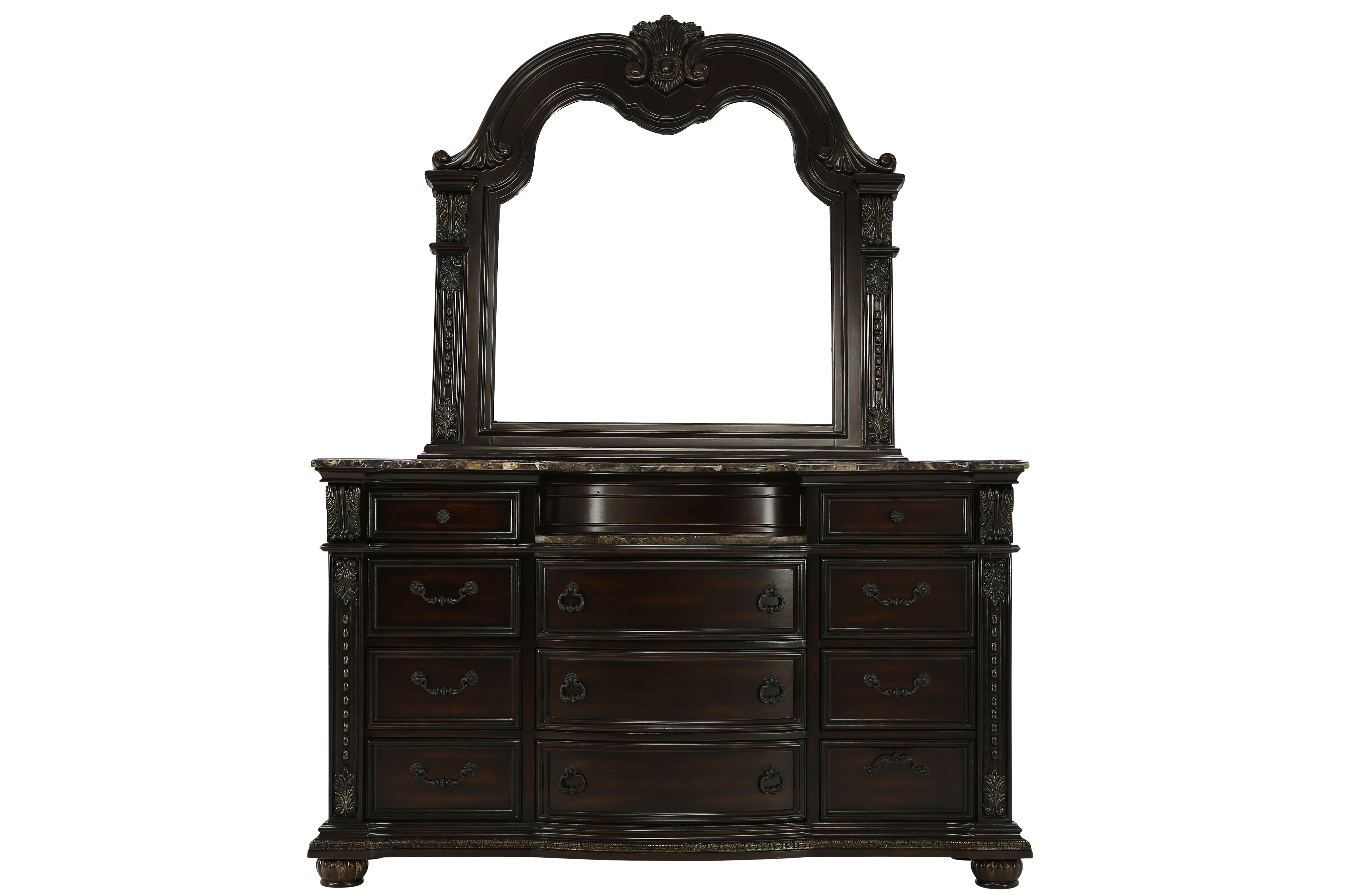 Stanley Cherry Dresser And Mirror