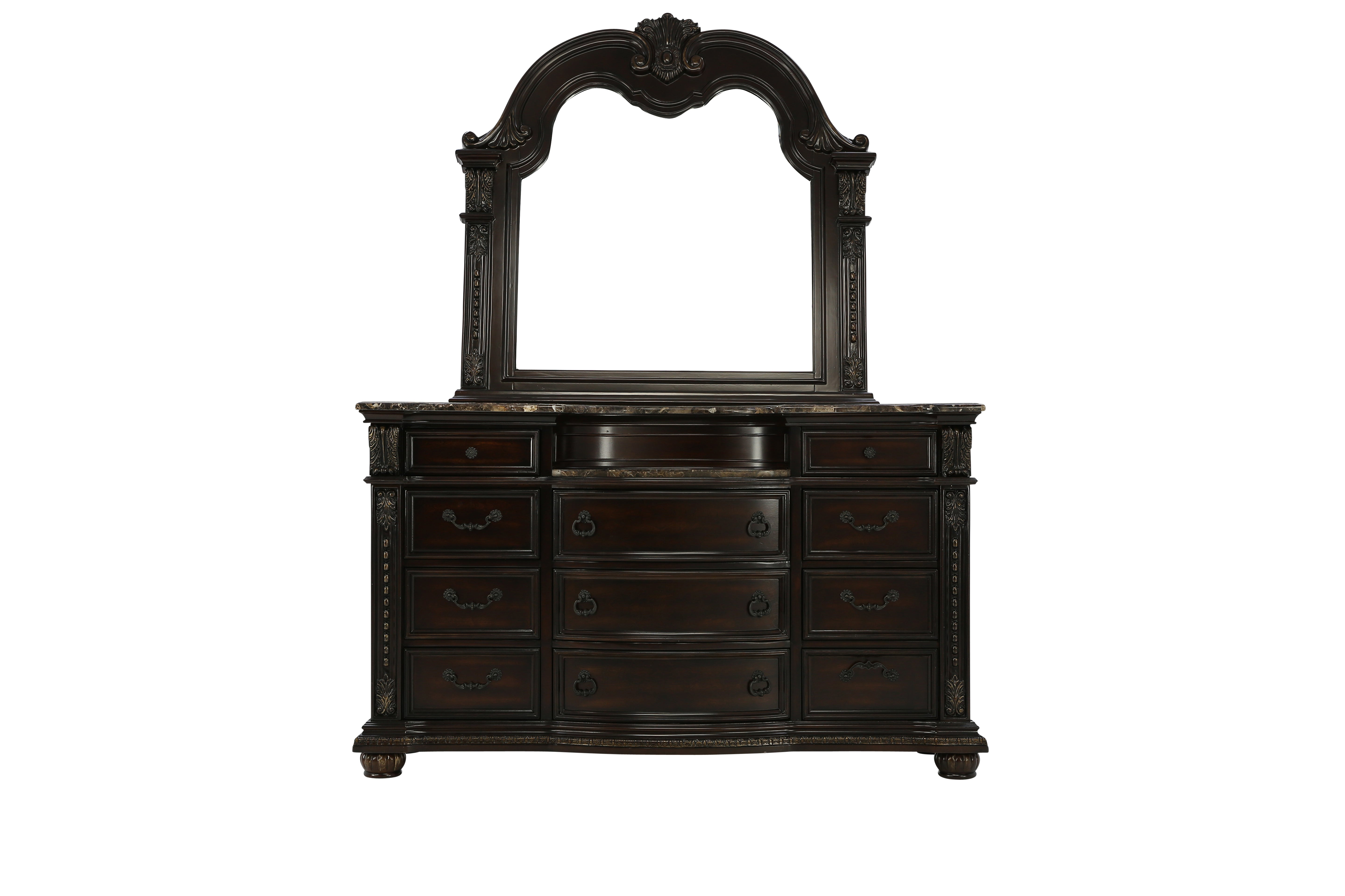 Stanley Cherry Dresser And Mirror
