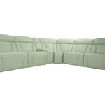 Benelli Leather 6 Piece Power Zero G Sectional - Fog