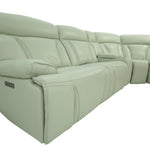 Benelli Leather 6 Piece Power Zero G Sectional - Fog - Additional View 2
