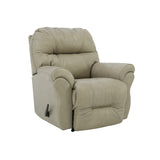 Bodie Top Grain Leather Recliner - Grey - Additional View 1