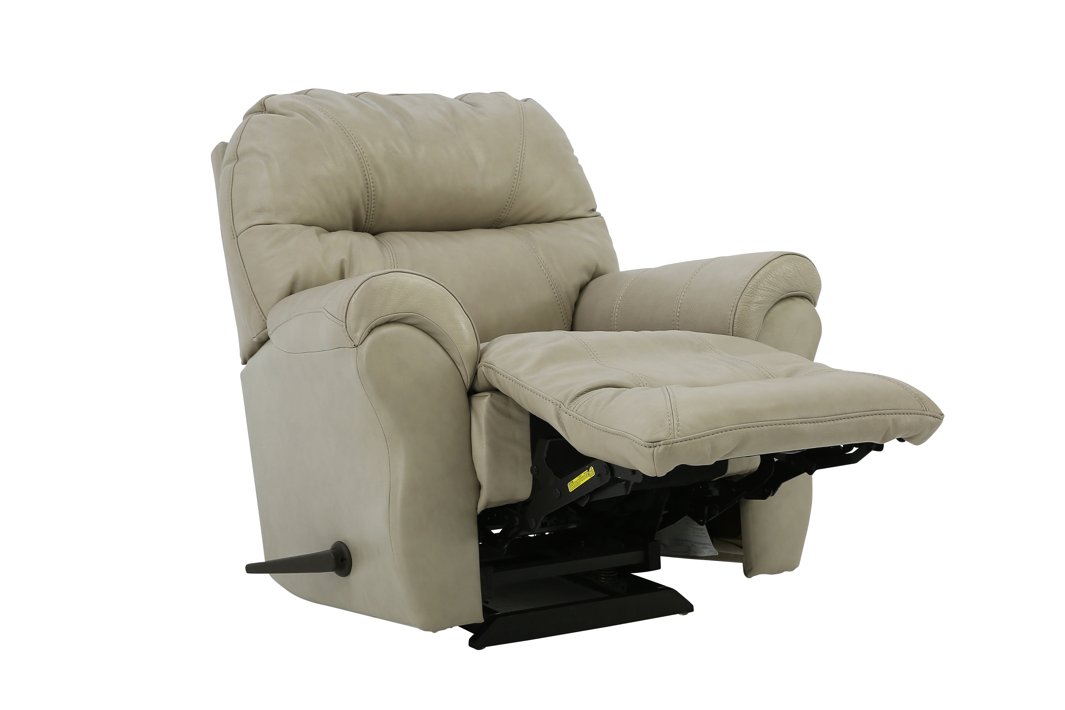 Bodie Top Grain Leather Recliner - Grey - Additional View 2