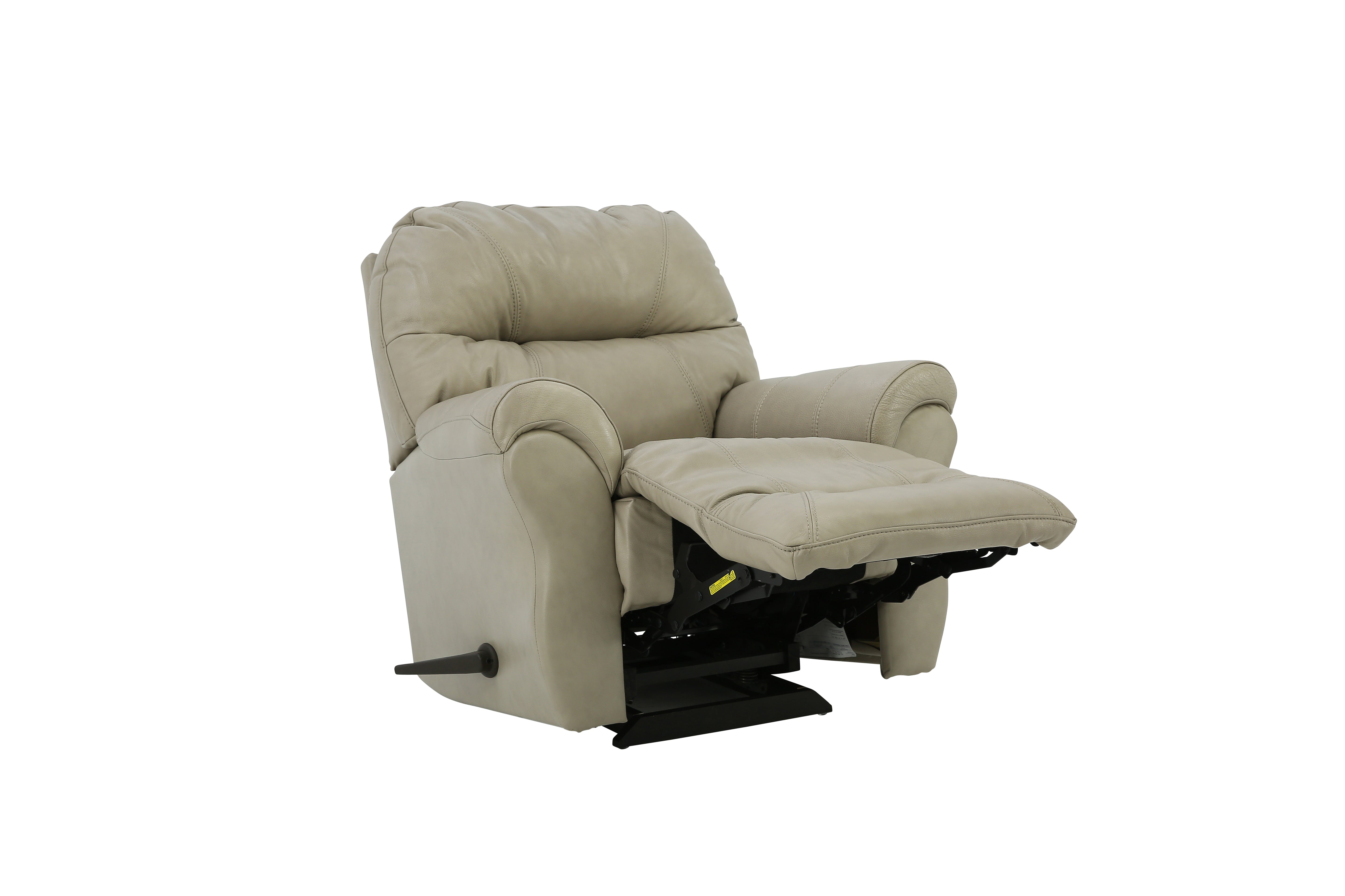 Bodie Top Grain Leather Recliner - Grey - Additional View 2