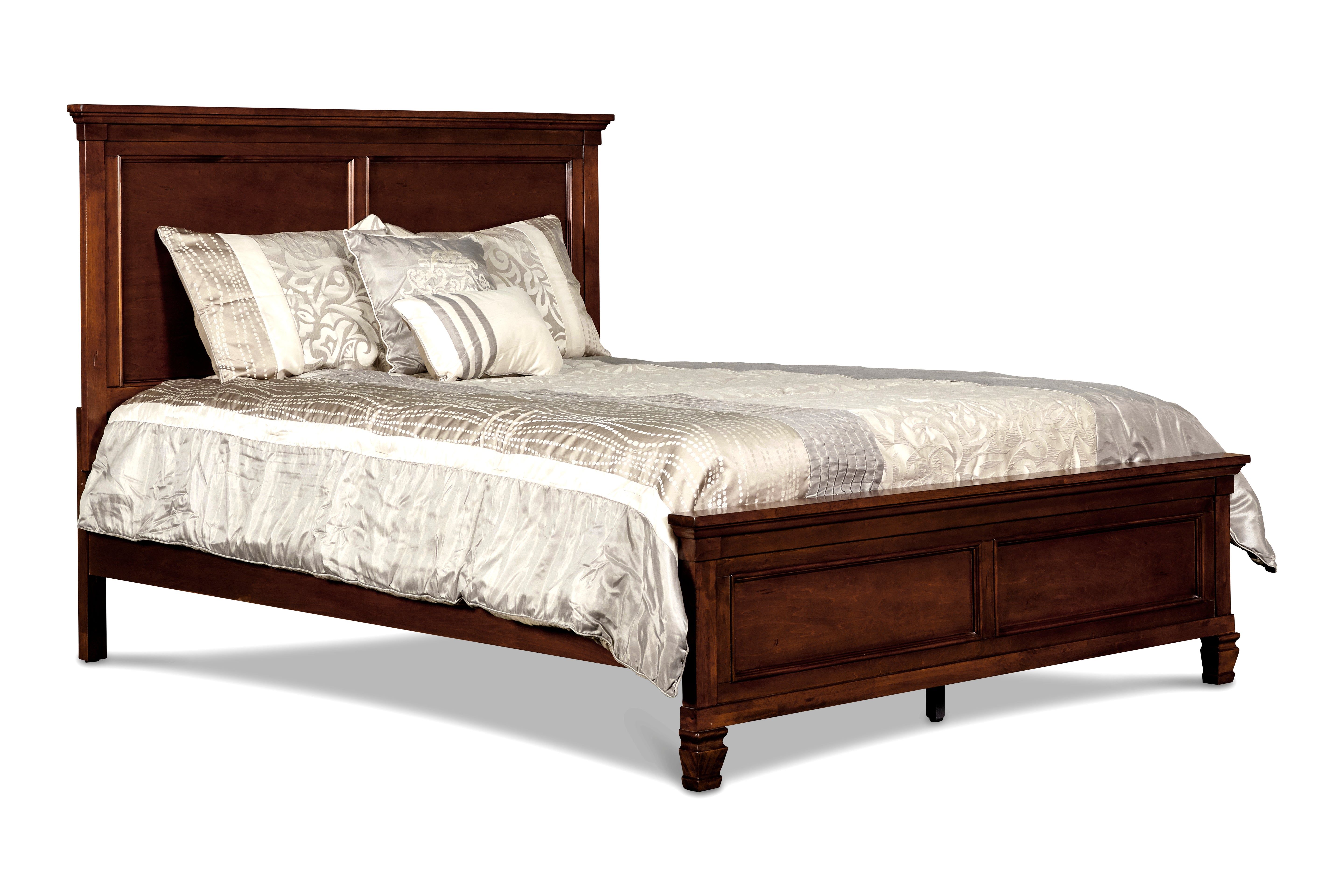 New Classic - Tamarack Queen Bed - Cherry - Dark Brown Wood - Beds